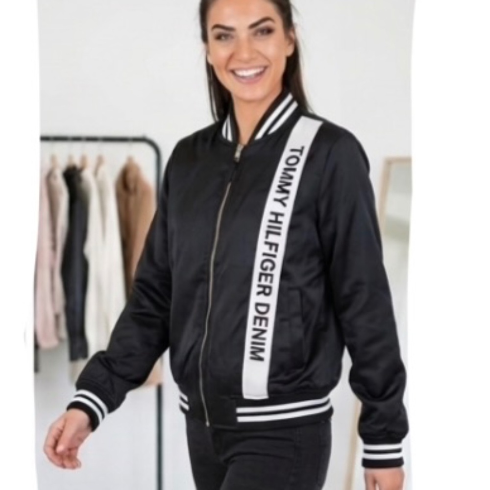 NWOT - Tommy Hilfiger Satin Finish Reversible Varsity Bomber Jack